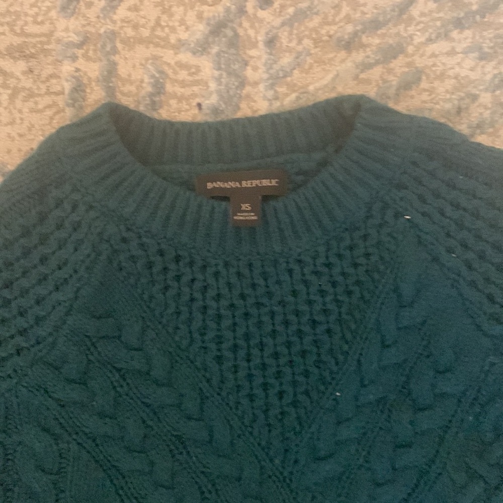 Banana republic emerald green tunic sweater - Picture 2 of 2